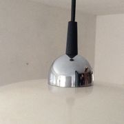Vintage metal saucer pendant lamp from the 70s