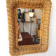 Mirror, braided rattan frame, 1960