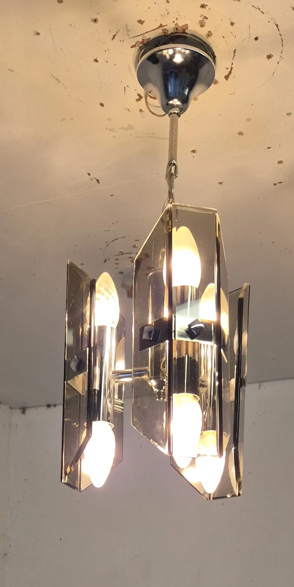 Lustre Veca pour Fontana Arte années 70