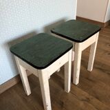 Wooden and formica stools