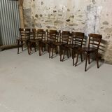Set of 6 stamped Baumann chairs – bent wood – bistro style