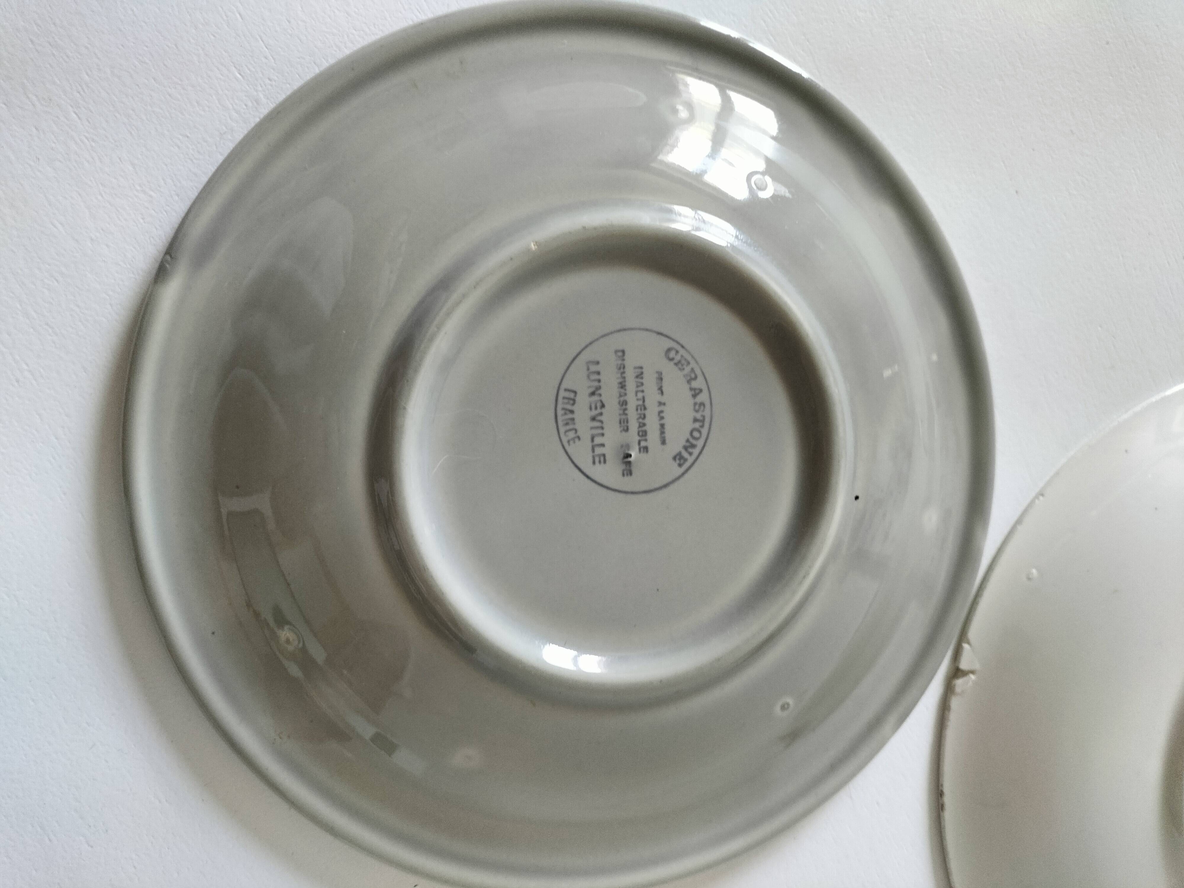 Set of vintage French plates – Gien, Lunéville & Digoin – 1960s