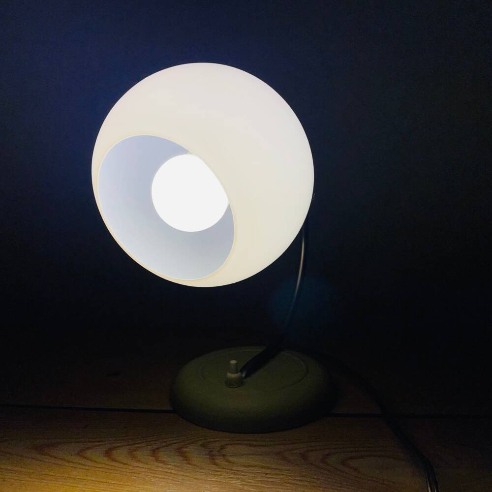 Pink glass 60s table or wall sconce lamp