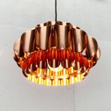 Copper pendant lamp Swiss type 810 modern mid-century by Hans Zender for Temde