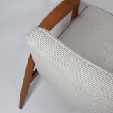 Famous Vintage armchair "Kedzior", fully restored, Grey CORD