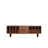 Vinyl Record Storage Cabinet Walnut "Nolana"