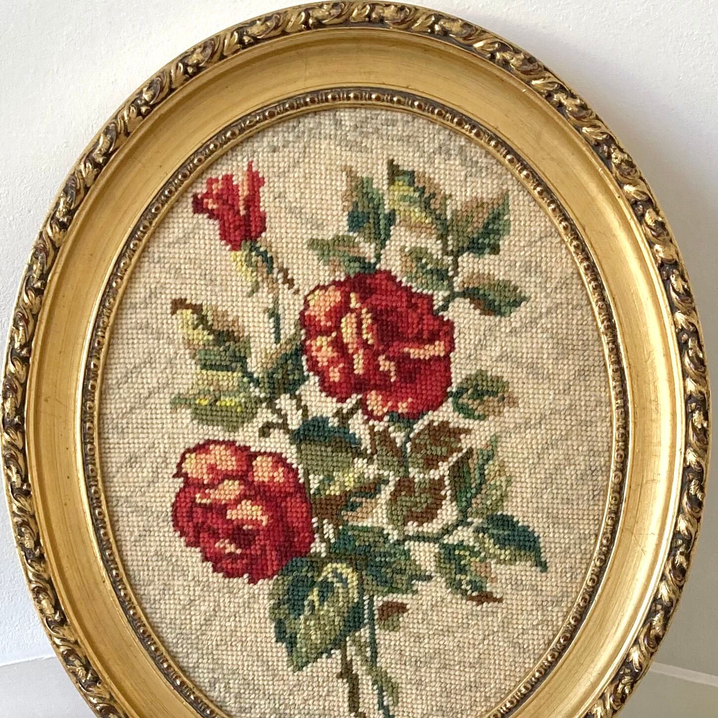 Canevas vintage motif roses