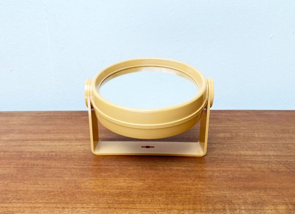 Mid-century space age bathroom wall mirror with 2 sides, 1960s.
