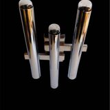 Sciolari Wall lamp metal Chrome Space Age, Italy 1970s