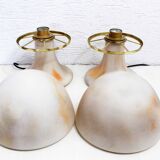 Pair of limburg glass paste lamps 1970