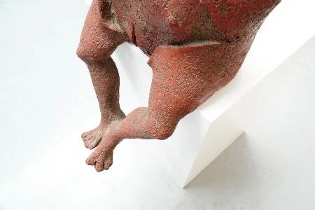 Yves Rhayé, XL Biomorphic Terracotta Sculpture