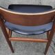 4 Scandinavian chairs in teak and black leatherette by Sven Chrobat Sax