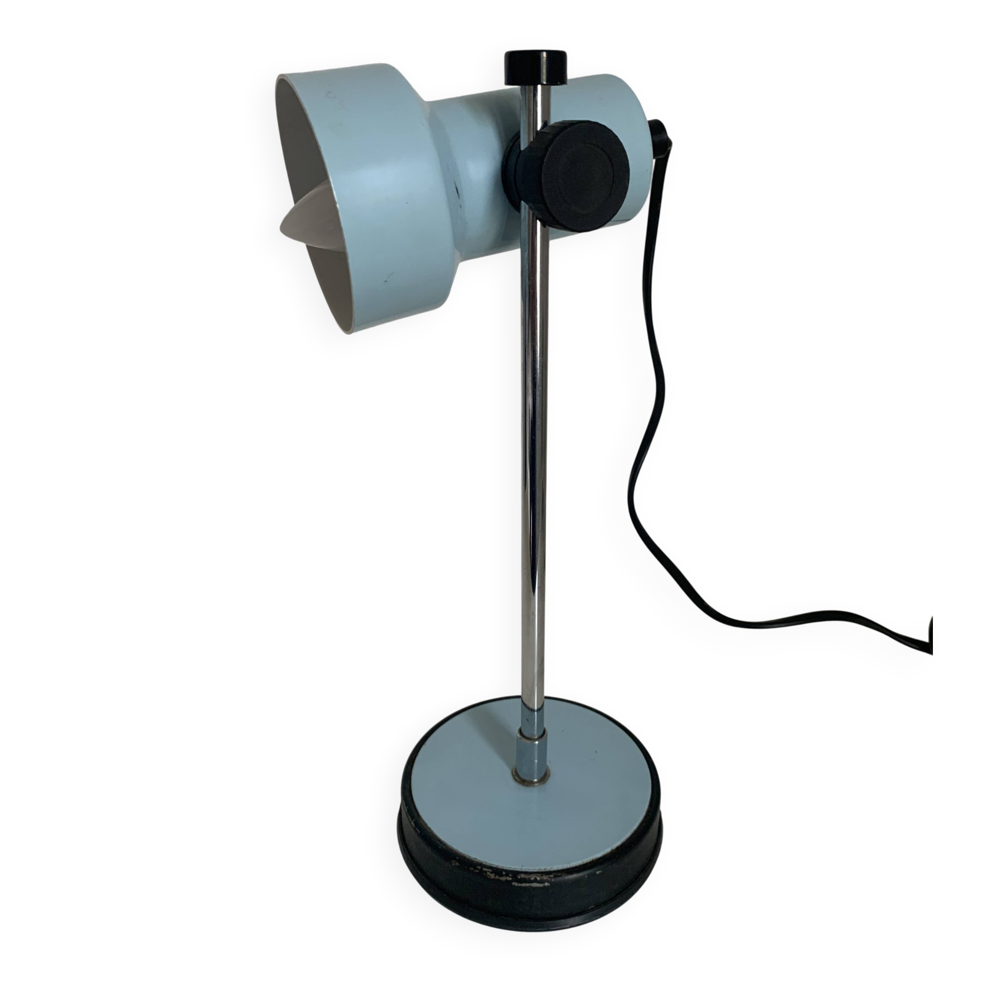 Vintage 1960s Veneta Lumi desk lamp, sky blue - 30 cm