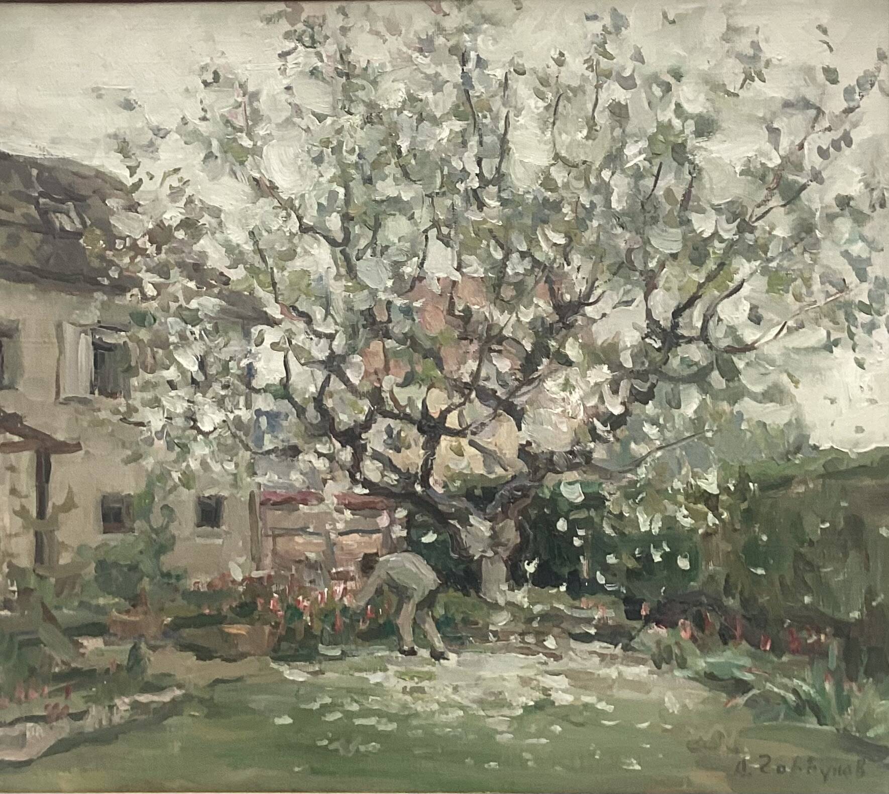 Painting signed Oil on canvas dimension: height -50 cm- width -56 cm-