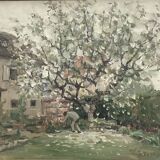 Painting signed Oil on canvas dimension: height -50 cm- width -56 cm-
