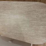 Table base effet travertin