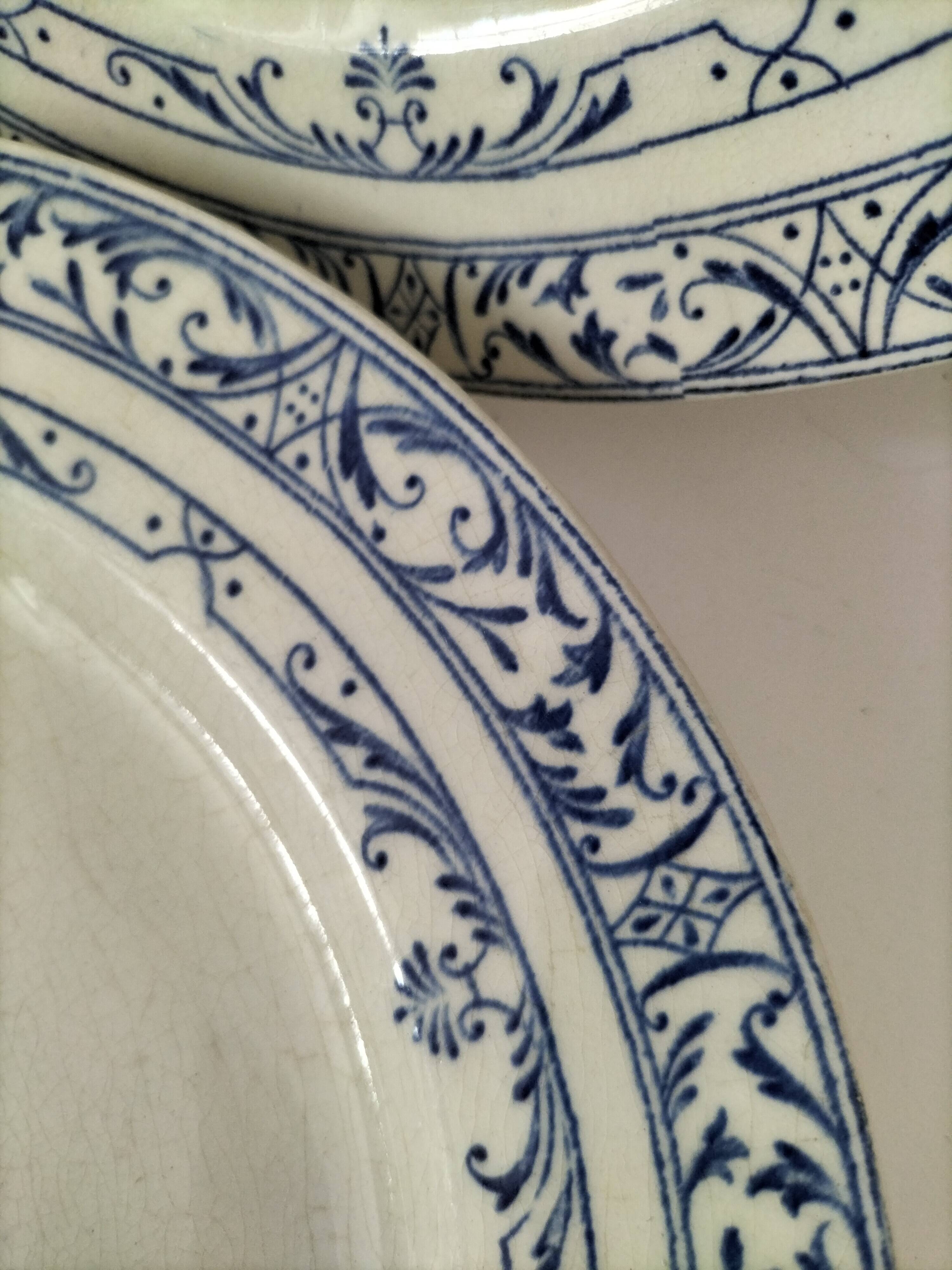 5 plates Creil and Montereau model Colbert – Ironstone 1890-1895