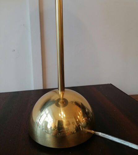 Lampe de table FlowerPot VP3 en laiton doré by Verner Pantone, 1969