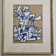 Screenprint after Jean Dubuffet framed under glass 27 cm by 32 cm