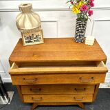 Vintage chest of drawers with compass feet