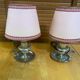 Pair of Vintage Brass Cave Rat Bedside Lamps France