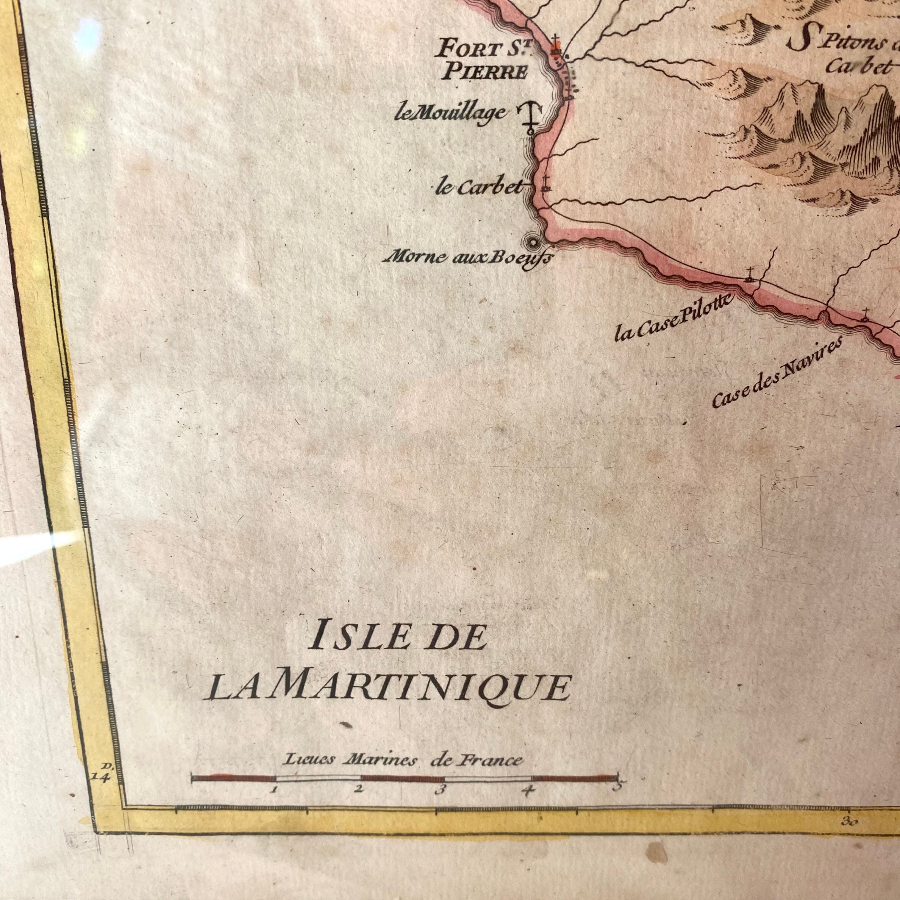 Old map Martinique