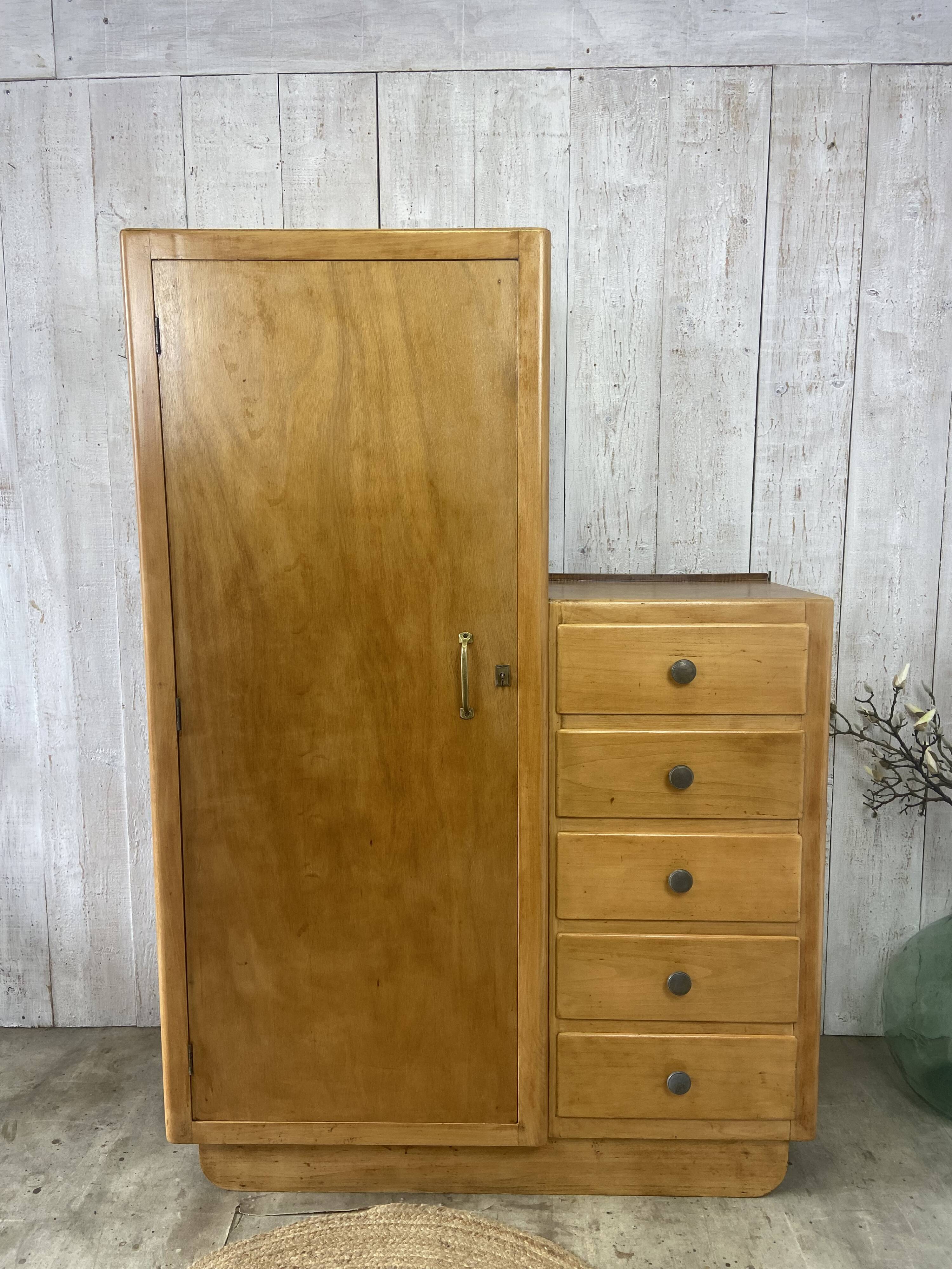 Asymmetrical wardrobe from the 1950s