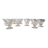 Baccarat - 12 crystal wine glasses model REX from around 1920/30 Art Deco