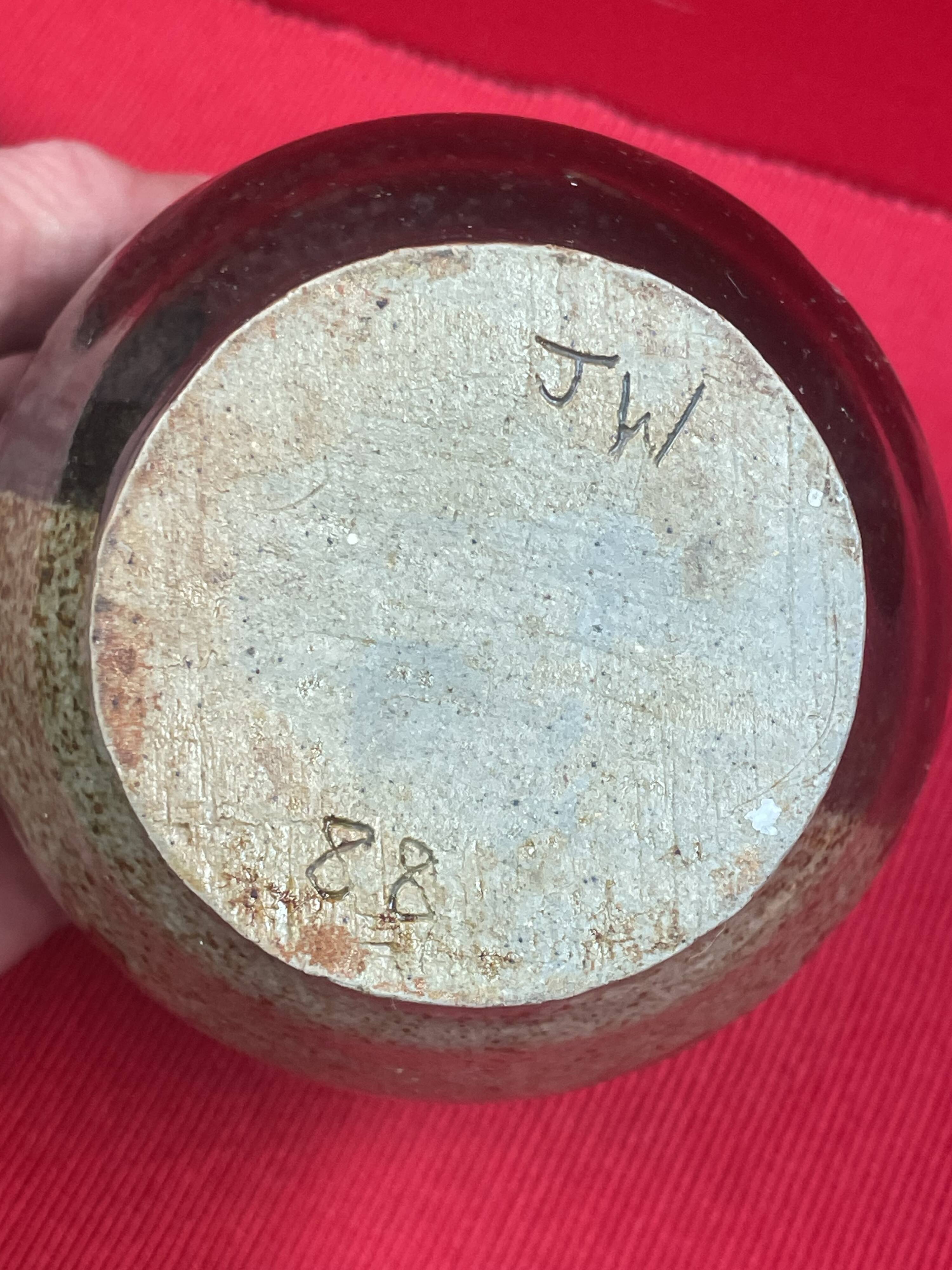 contemporary ceramic, 20th century, tobacco pot, signature to be identified