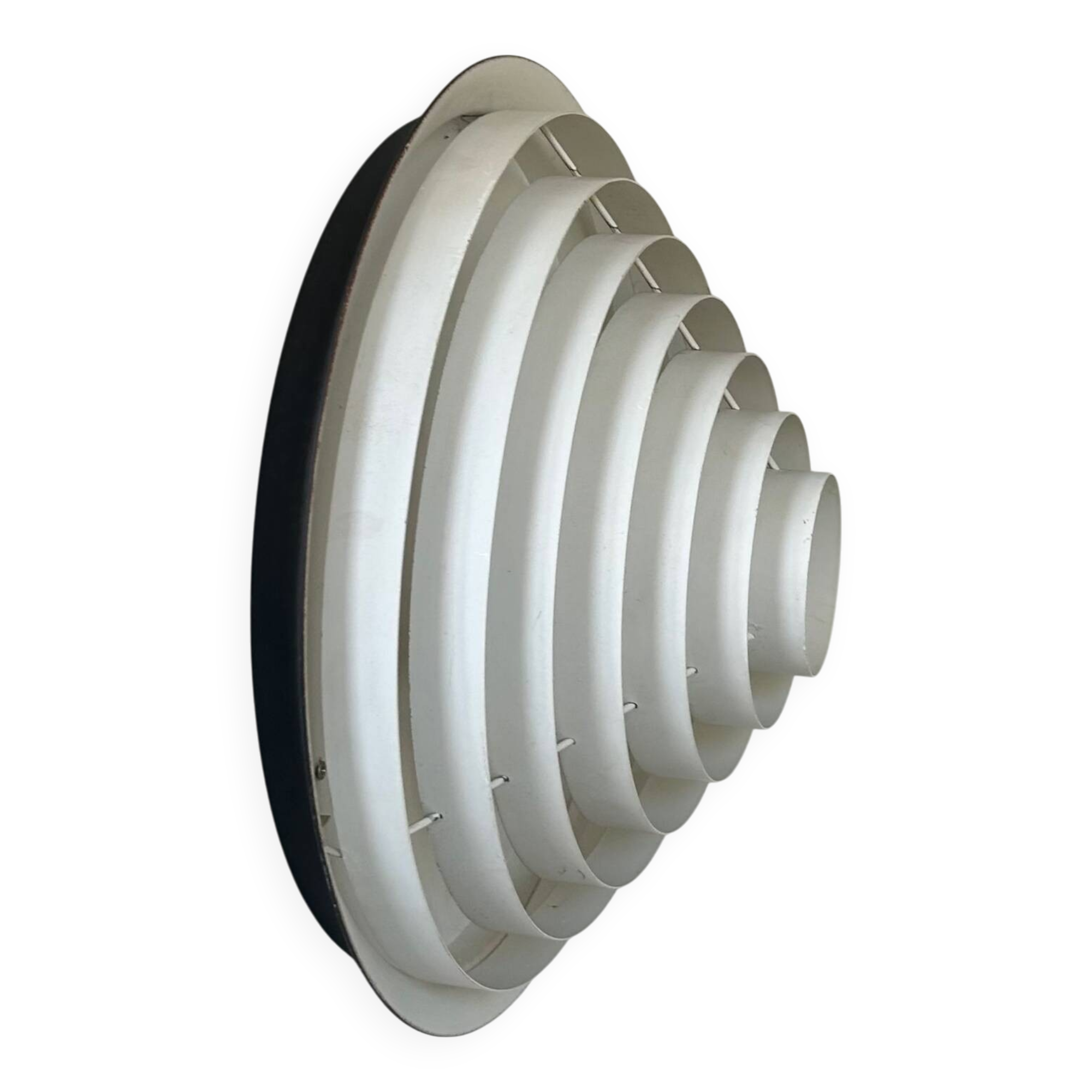 Vintage Falkenbergs wall lamp, black and white metal, Sweden 1960s