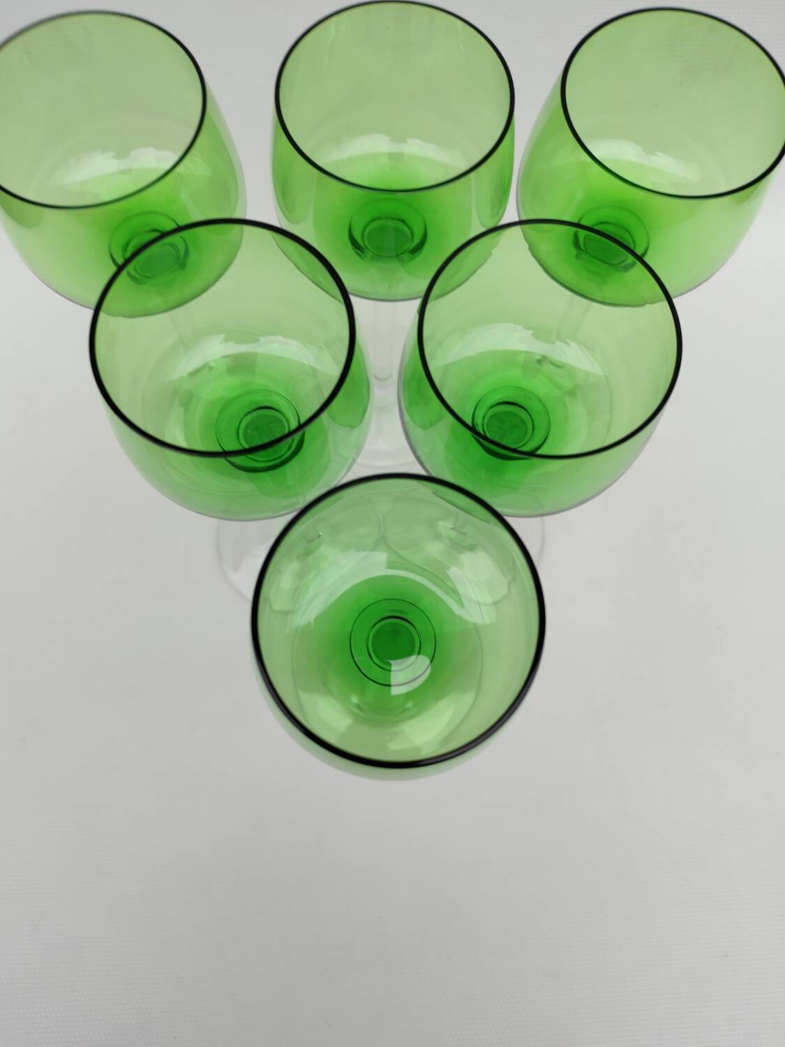 6 Large Baccarat crystal glasses.
