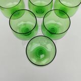 6 Grands verres en cristal de baccarat.