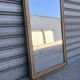 Mirror in wood and stucco in burl wood style, 1960