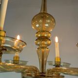 Venetian chandelier in golden Murano glass, Venini circa 1920