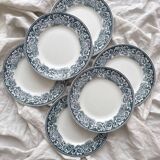 6 flat plates in iron earth “Croix de Lorraine” Saint Amand and Hamage