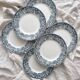 6 flat plates in iron earth “Croix de Lorraine” Saint Amand and Hamage