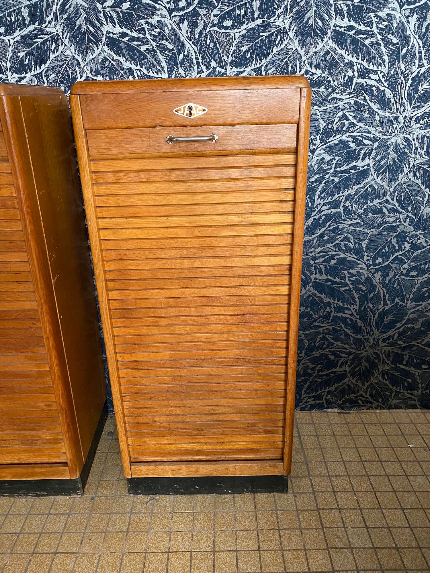 Pair of wooden binder furniture, jac edition - 1950