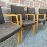 4 armchairs Scandinavian Lounge Chairs 60s Fröscher KG