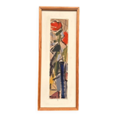 Huile sur panneau vintage suédoise originale – « Fleurs » par Gösta Falck – Signée – Encadrée