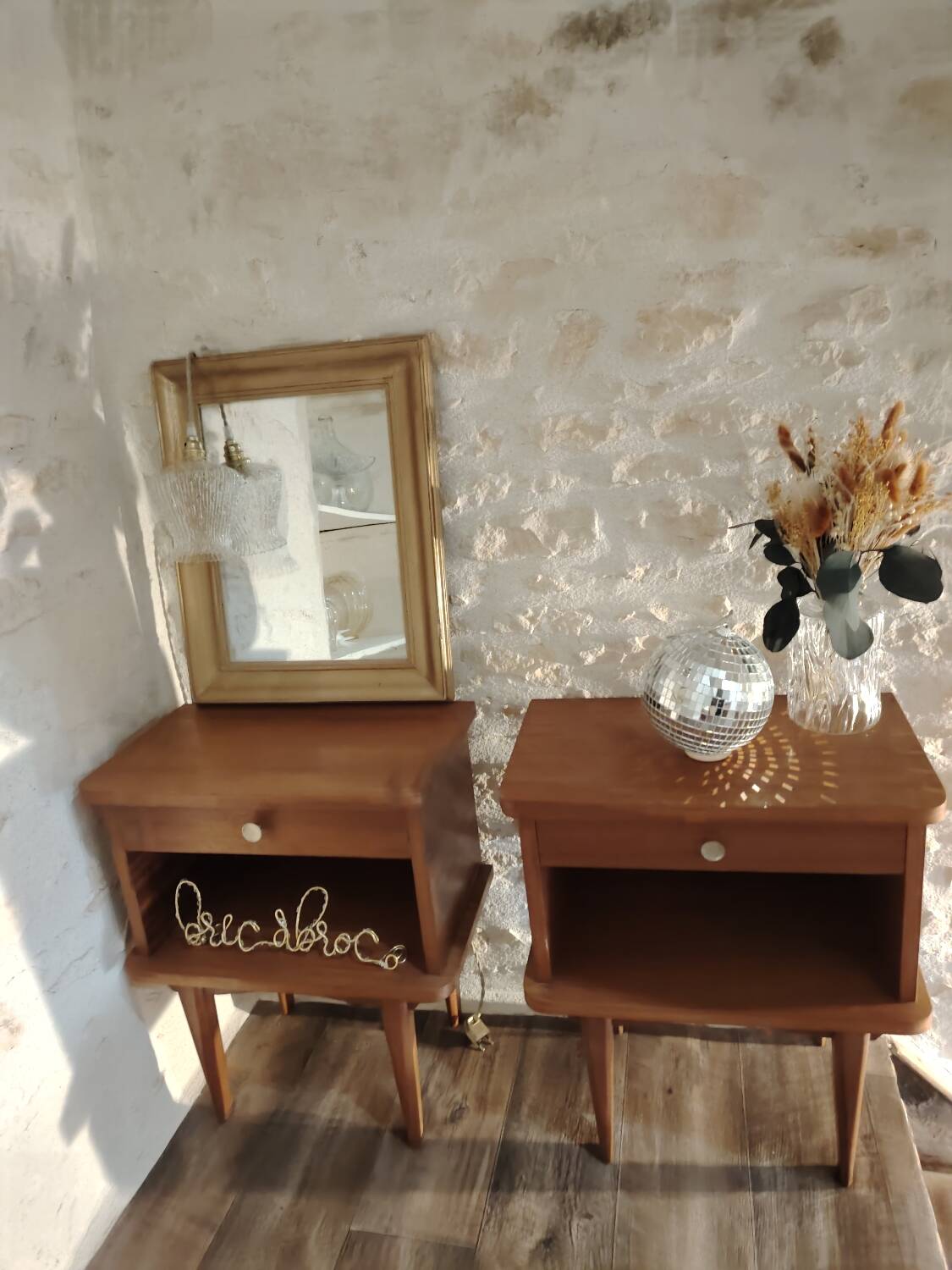 Pair of 70's bedside tables