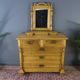 Art nouveau style baltic pine chest of drawers with mirror