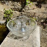 Vintage chiseled glass cup