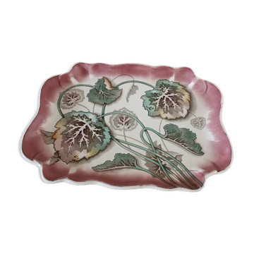 Plat Art nouveau en faïence Fives-Lille