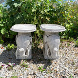 Ancien salon en rotin blanc : 5 meubles