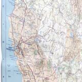 Vintage map USA 1970 America