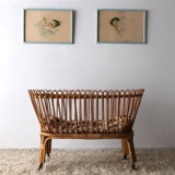 Cradle of the 1950s rattan