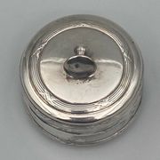 Christian dior silver metal box with cufflink decor socket