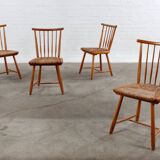 Vintage 4er Set Stühle Lambrecht WKS Mid Century 50er 60er