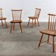 Vintage 4er Set Stühle Lambrecht WKS Mid Century 50er 60er