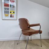 Vintage two-tone skai armchair